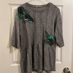 Zara shirt with ruffles